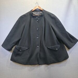 Investments 2 Women's Black Button Up Jacket Size 24W